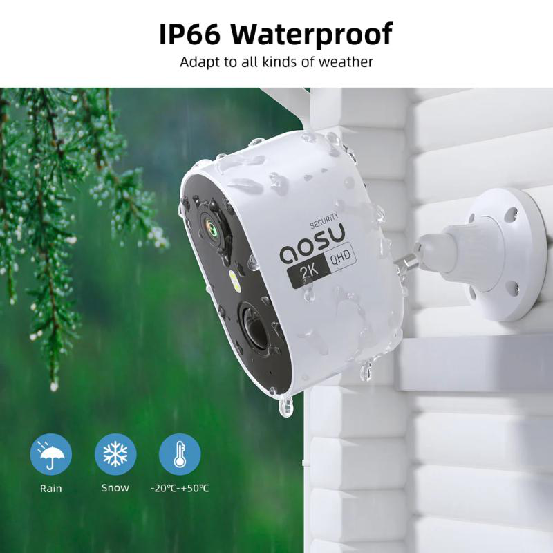 Aosu outdoor surveillance camera 2k bo ip65, , medium-null