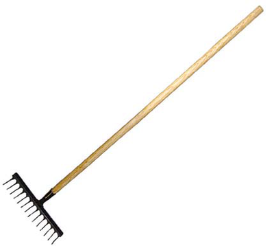 Champion rake  with wooden handle - 4mm 14t 24mm, , medium