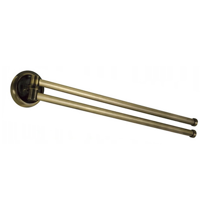 Double bathroom towel rail with moving hand deco antique bronze, , medium