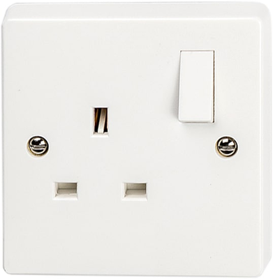 Svg white w1 13a 1gang switche, , medium