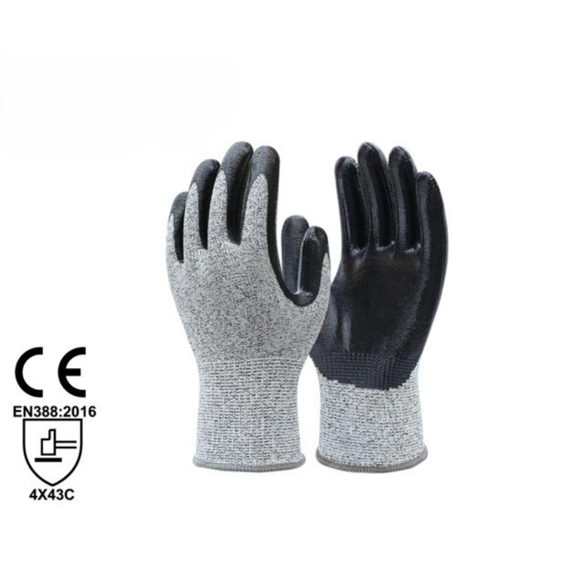 Eltech nitrile gloves 5 cut grade 9 inches, , medium-null