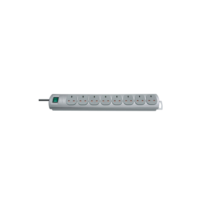 Brennenstuh primera-line extension 8-way ocket 2m cable silver, , medium