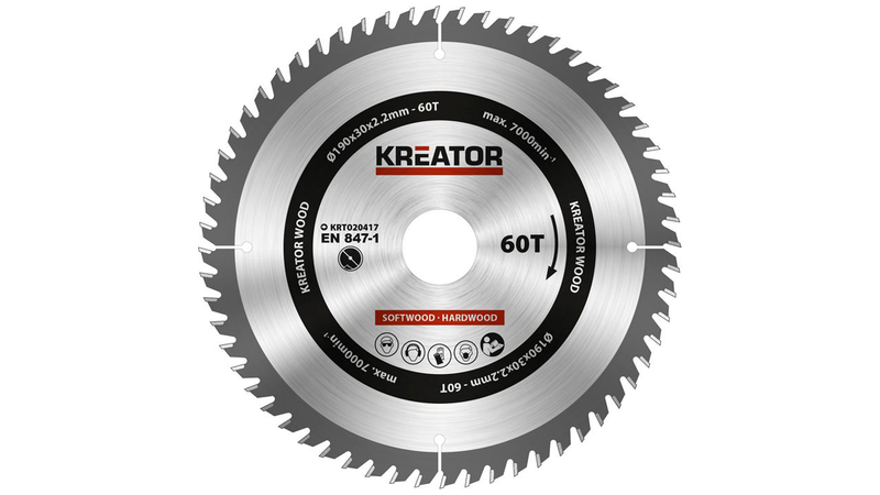 Product image: Kreator saw blade wood 190mm60t, , medium-null