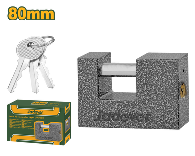 Rectangular type iron padlock 80mm jadever, , medium