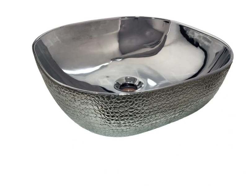 Maya square silver art basin 425x425x145mm, , medium-null