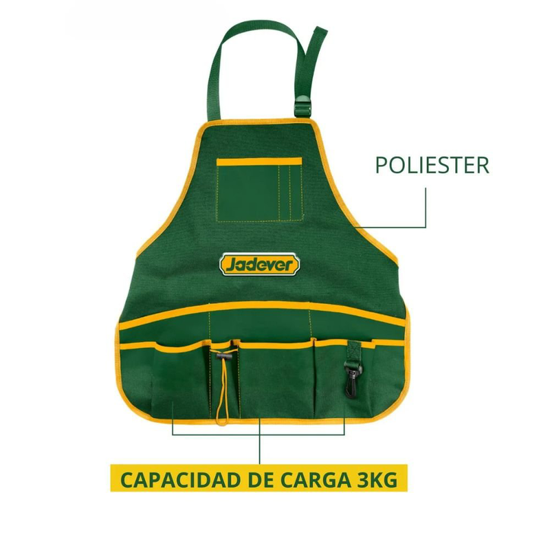 Jadever ποδιά εργαλείων  52x55cm από αδιάβροχο ύφασμα oxford, , medium-null
