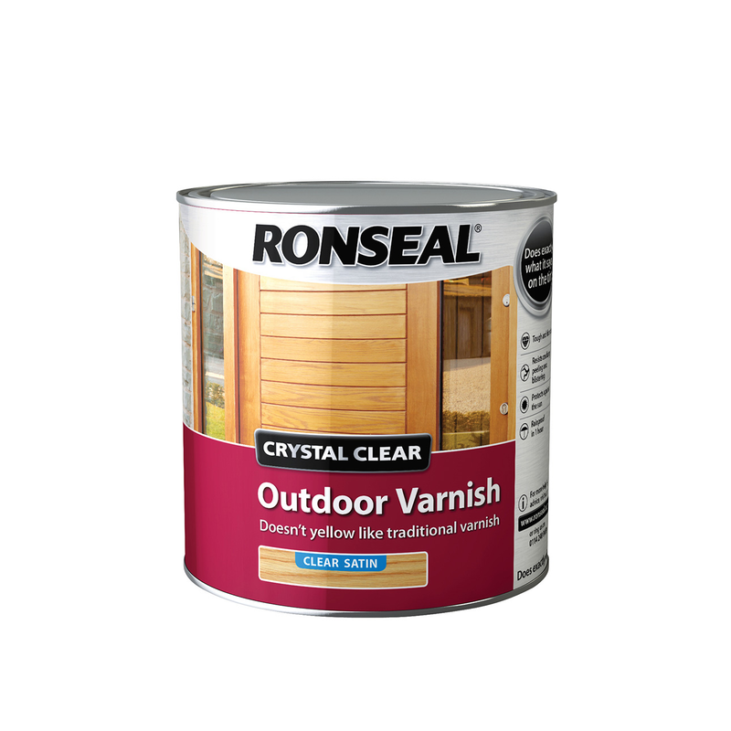 Ronseal&reg; crystal clear outdoor varnish - satin 0.75l, , medium-null