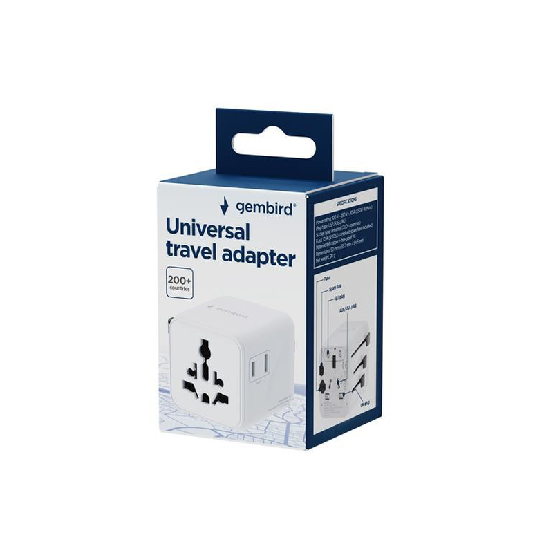 Gembird universal travel adapter, , medium-null