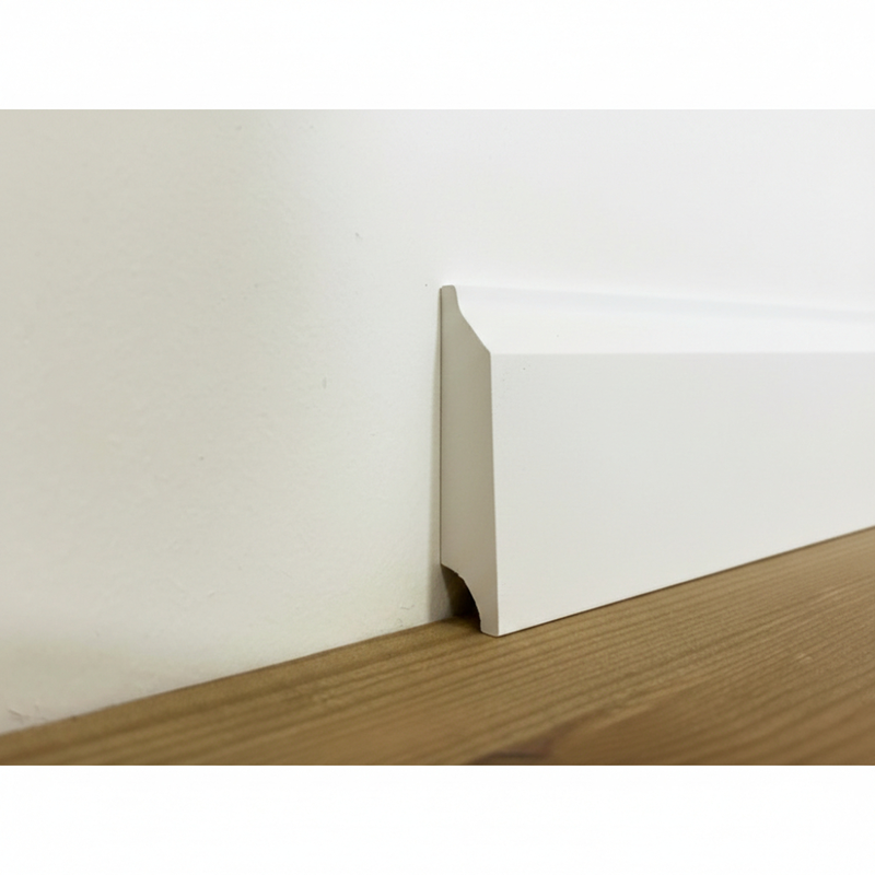 Polymer skirting 8cm - white, , medium-null