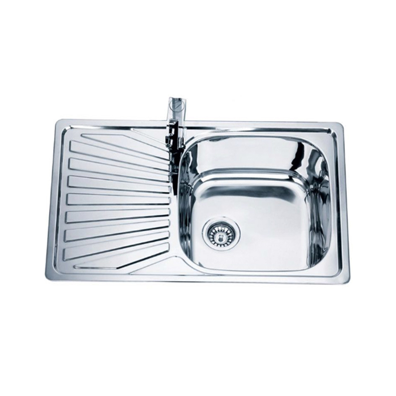 Inter ceramic kitchen sink 8050pf right 80x50x18cm, , medium-null