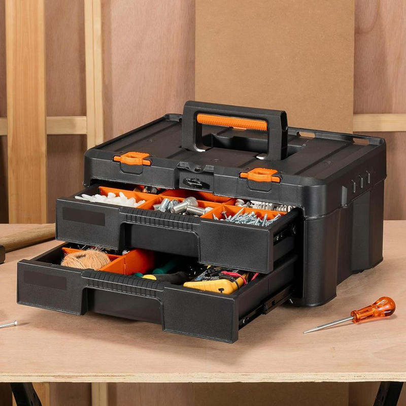 Product image: Keter μονάδα αποθήκευσης με 3 συρτάρια stack ‘n’ roll και χερούλι για εύκολη μεταφόρα, , medium-null