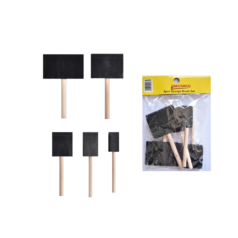 Sponge brush set 5pcs, , medium-null