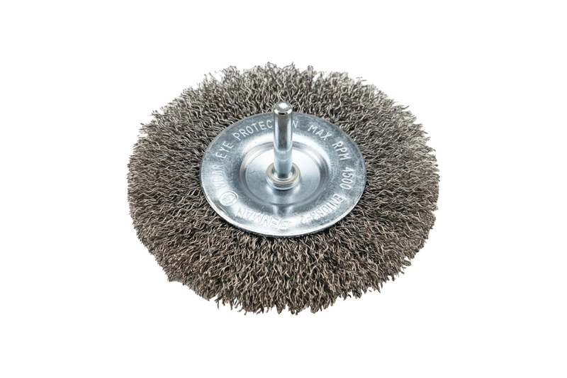 Wire wheel brush inox with shaft  (a17835)-null