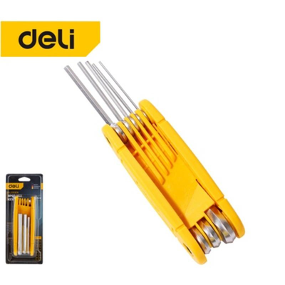 Deli tools σετ αναδιπλουμενο κλειδι allen 8τμχ