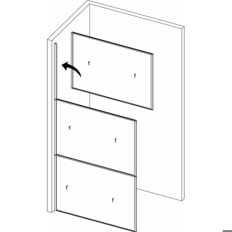 Interceramic shower screen ics 200x90cm, , medium-null