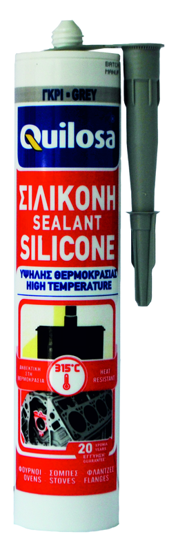 Quilosa sealant silicone hi temperature grey 280ml-null