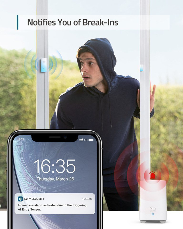 Anker ασύρματο σύστημα συναγερμού t8990321 eufy 5piece apartment alarm security kit, , medium-null