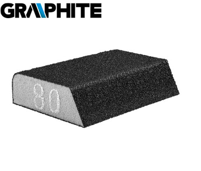 Graphite γυαλοχαρτο γωνιακο σφουγγαρακι 98x25x68mm k80