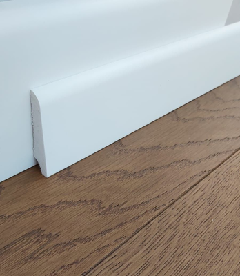 Polimer skirting 60mm round top white