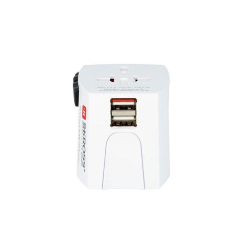 Product image: Skross USB travel adapter 2xUSB-a -universal - white, , medium-null