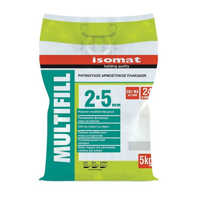 Isomat εγχρωμος αρμοστοκος πλακιδιων cg2 λευκο 5kg