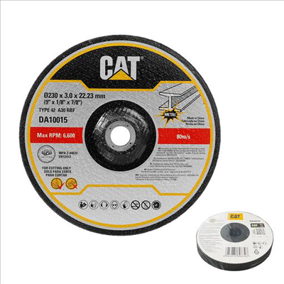 Cat da10015 abrasive cutting disc depressed metal 230x3.00x22.23mm type 42 a30 rbf pack x 10, , medium