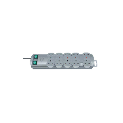 Brennenstuh primera-line extension 10-way ocket 2m cable silver, , medium