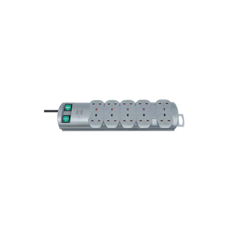 Brennenstuh primera-line extension 10-way ocket 2m cable silver, , medium-null