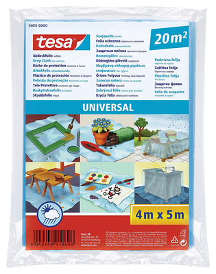 Tesa drop cloth universal 4mx5m 7μm 20۟m², , medium