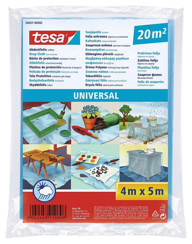 Product image: Tesa drop cloth universal 4mx5m 7μm 20۟m², , medium-null