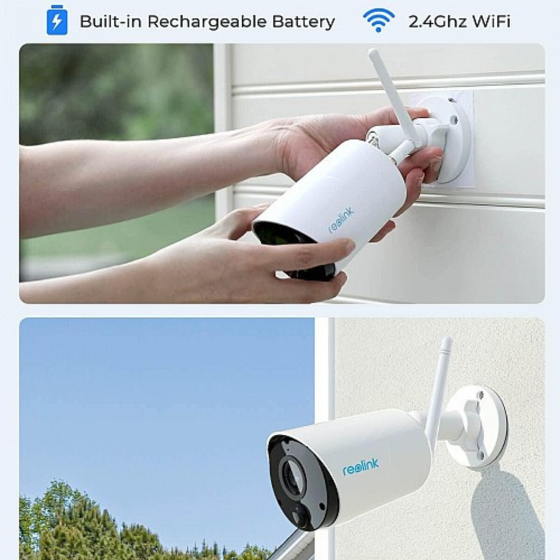 Reolink argus eco camera b320 | soft bundle 3mp - white + 6w solar panel, , medium-null