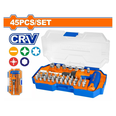 Wadfow 45 pcs t-handle wrench screwdriver set, , medium
