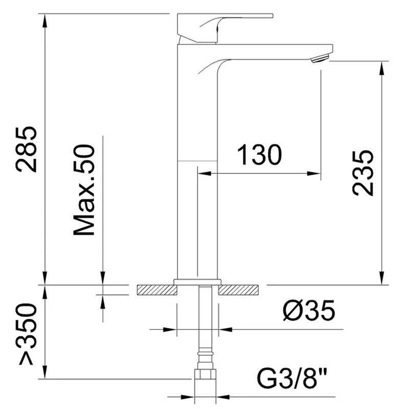 Product image: Rocket gunmetal single lever basin mixer, , medium-null