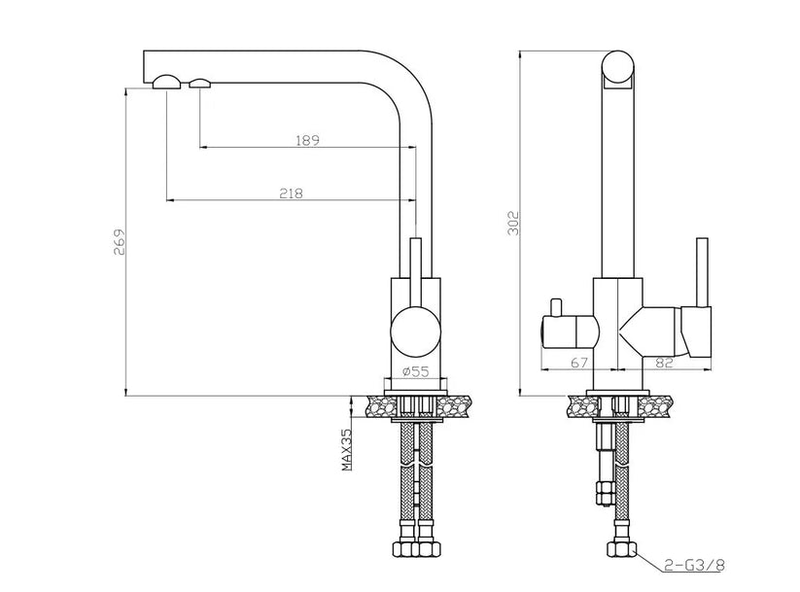 Kitchen mixer 3-way, , medium image number null