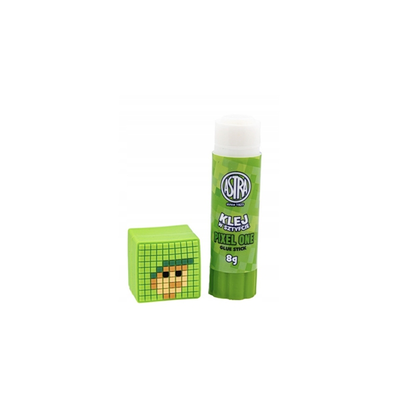 Κόλλα στικ με φιγούρα pixel one πράσινο 8g - astra, , medium
