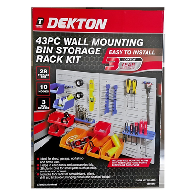 Dekton επιτοίχιο σύστημα αποθήκευσης εργαλείων 43 τμχ, , medium