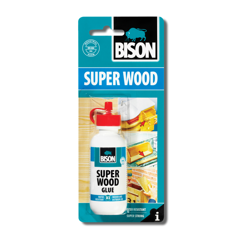 Product image: Bison super wood glue 75gr card, , medium-null