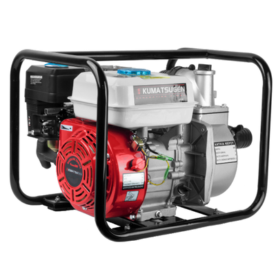 Kumatsu 7hp ab80 3'x3 gasoline engine water pump, , medium