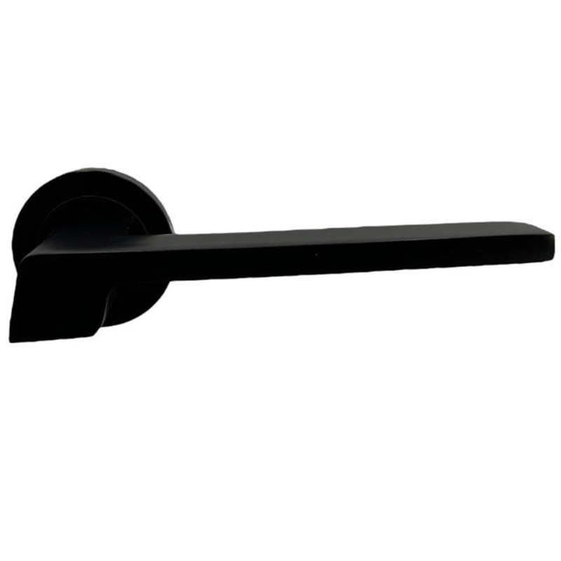 Set door handles z01 a397 round base black matt, , medium-null