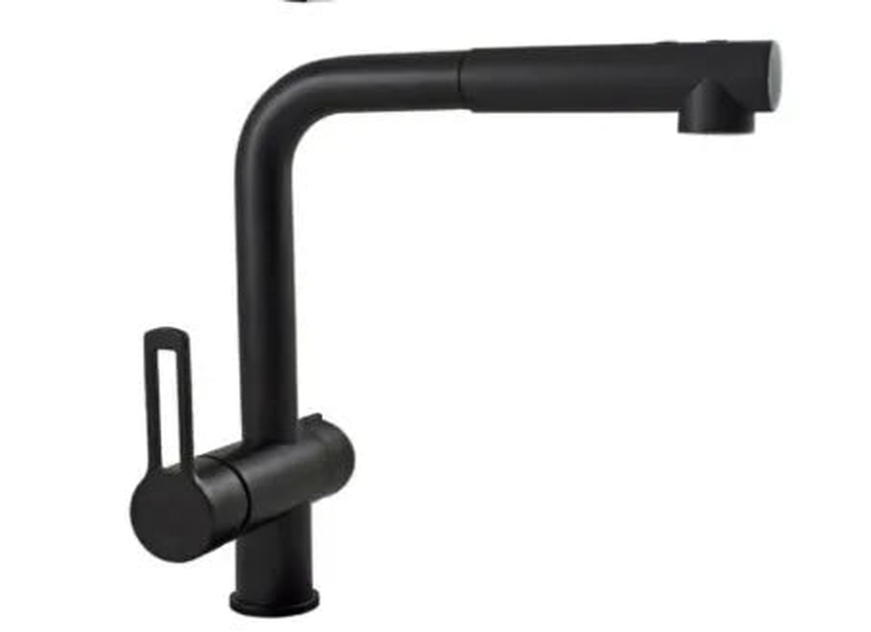 Ringo 3-way sink mixer with pull out spray black matt, , medium image number null