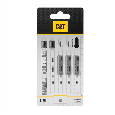 Cat da06003 jigsaw blades t-shank wood plastic 115x1.2x10tpi hcs t101b  75mm  clean cut pack x 5, , medium