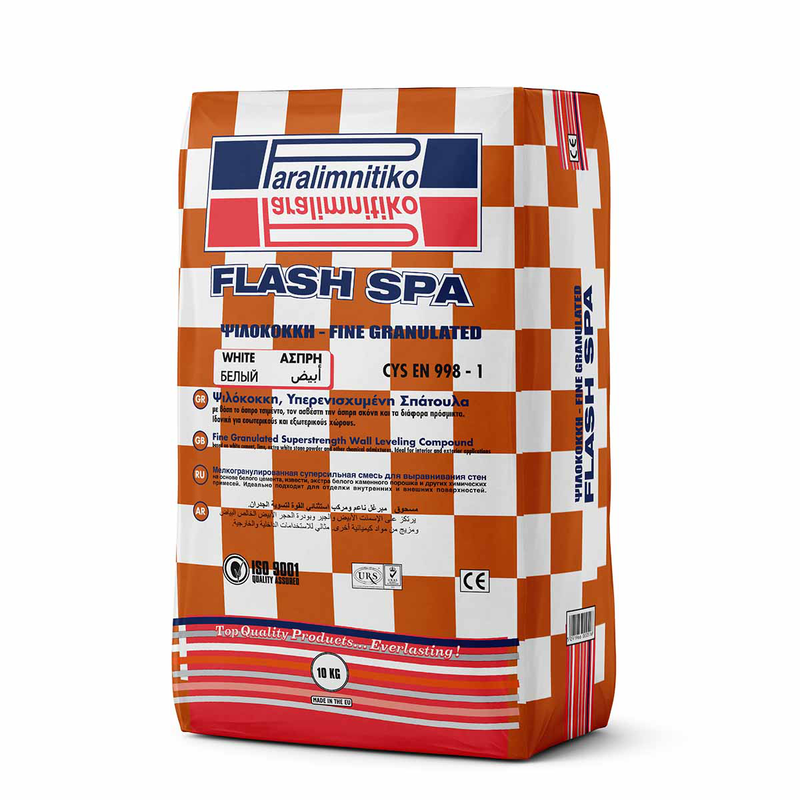 Paralimnitiko wall leveling compound flash spa fine white 25kg-null