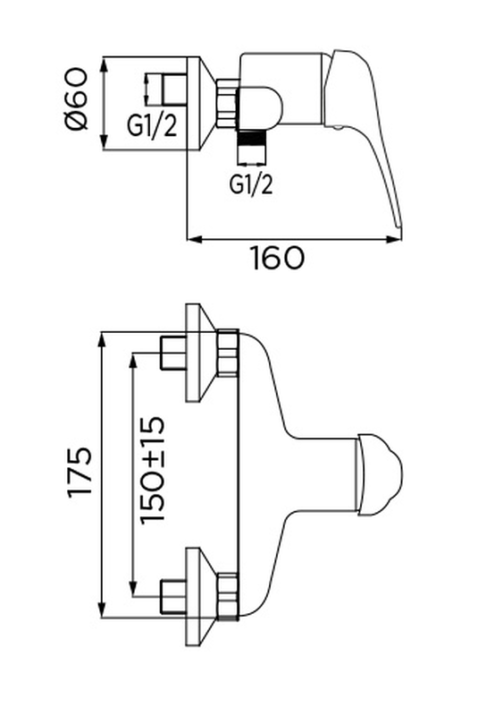 Idrobric shower mixer joy series chromed, , medium image number null