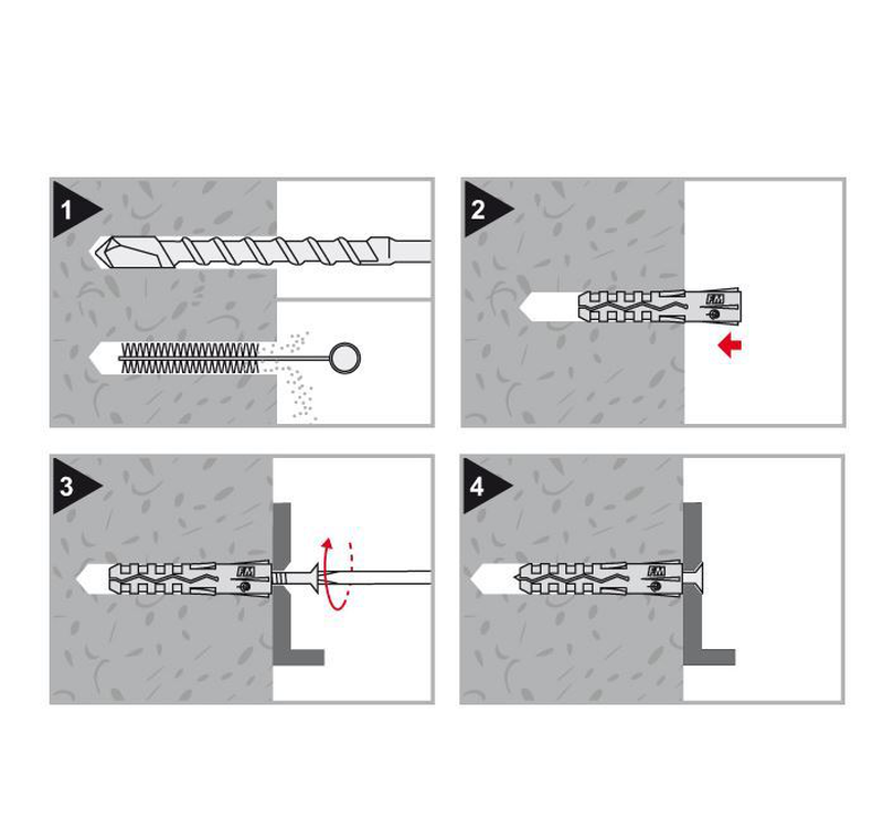 Friulsider screw with plug 10x50 4pcs, , medium-null