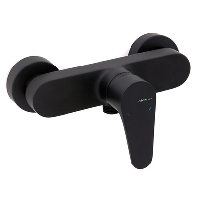 Rocket single lever black matte shower mixer without kit