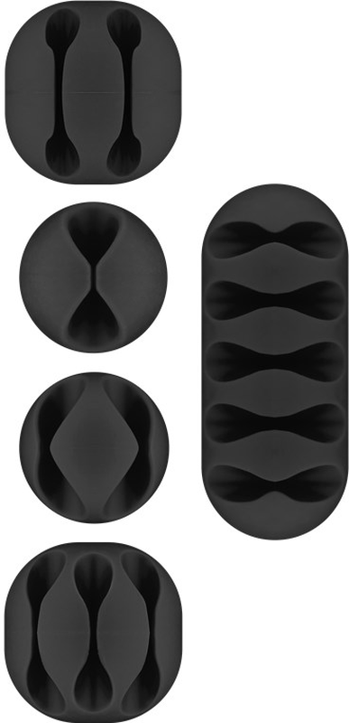 Goobay cable manag.set black 5 image number null