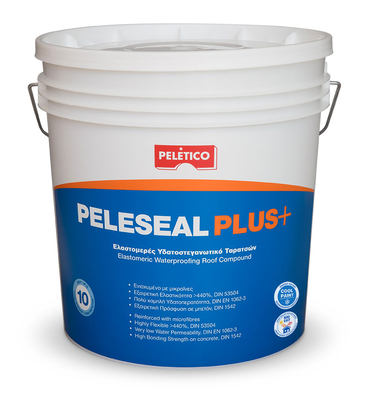 Peleseal plus+® ελαστομερες υδατοστεγανωτικο ταρατσων λευκο 5l, , medium