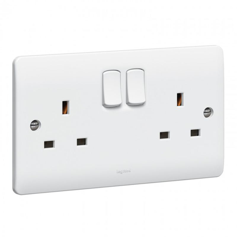 Legrand synergy socket 13a 2 gang, , medium-null