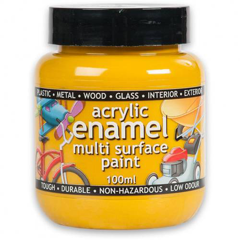 Acrylic enamel paint yellow (48) 100g, , medium image number null