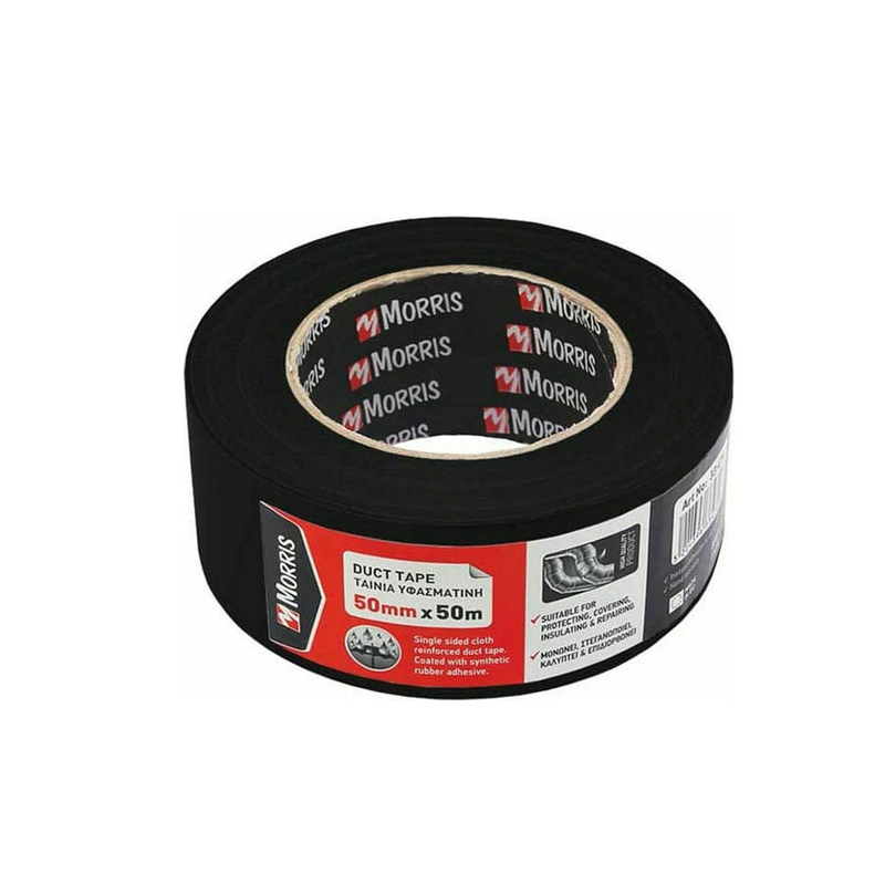 Morris fabric tape 50mmx50m black-null